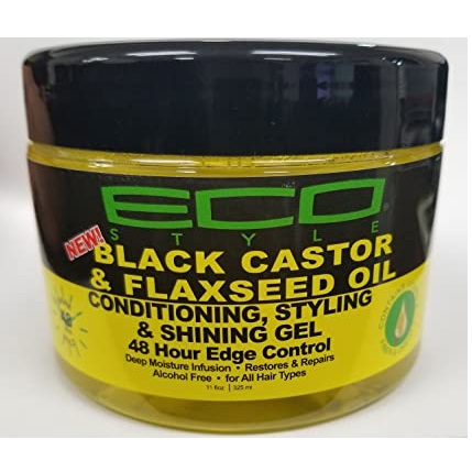 Eco Black Castor & Flaxseed Oil Conditioning Styling & Shining Gel 325ml